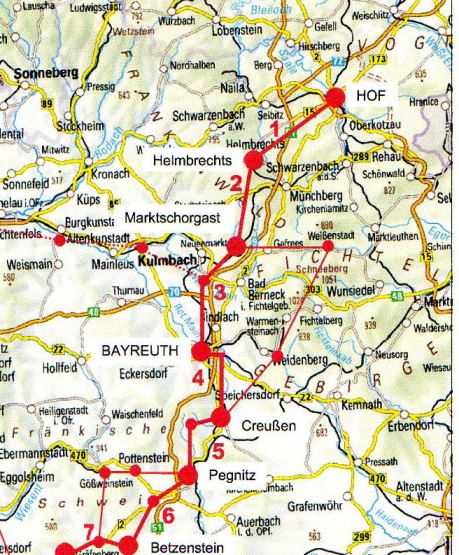 jakobusweg Karte